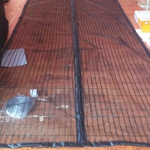 Quality Black magnetic mesh screen door Curtain Easy Fixed DIY mosquito mesh door for sale
