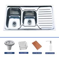 China OEM Dimensions Stainless Steel Top Mount Apron Sink With 3 Faucet Holes factory