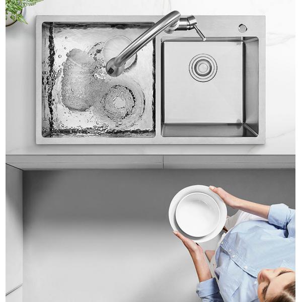 Quality Modern Stainless Steel Kitchen Sink Double Bowl 18 Gauge For Laundry Room OEM for sale