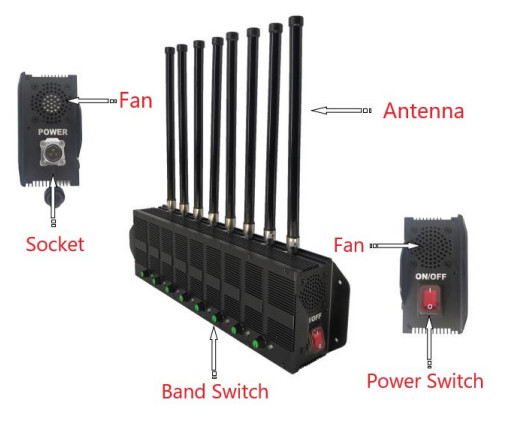 Quality 350W High Power 2G Portable Mobile Phone Signal Jammer for sale