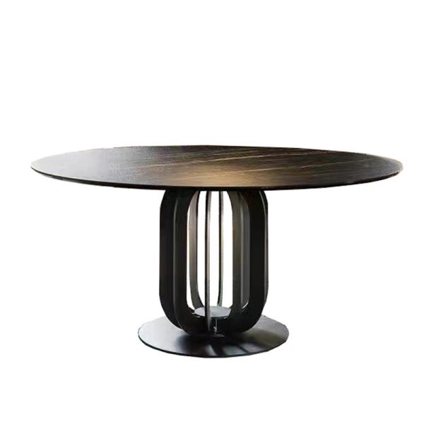 Quality Round Birdcage Shape Stainless Steel Marble Dining Table Pedestal Artistic for sale