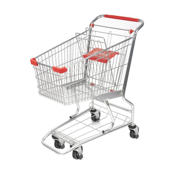 Quality Metal Galvanized Supermarket Steel Shopping Cart Americana Shopping Carts 60L for sale