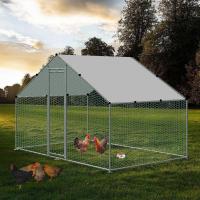 China 2m x 4m Steel Walk-in Chicken Run Kennel Enclosure Rabbit Hutch Poultry Coop Duck House Chicken Cage for sale