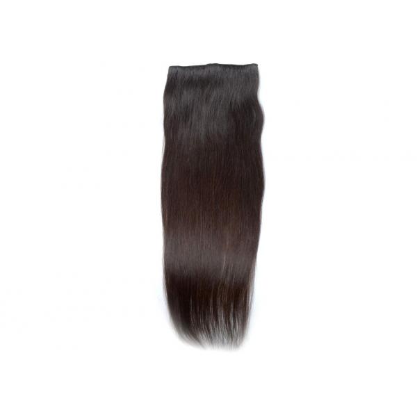 Quality Natural Black 100 Human Hair Clip In Extensions Healthy From One Single Donor for sale