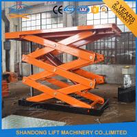 China 4T 7m Stationary Scissor Lift Table Vertical Cargo Lifting Elevator factory