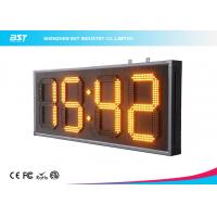 China Yellow 10 Led Clock Display Digital Clock Timer For Sport Stadium for sale