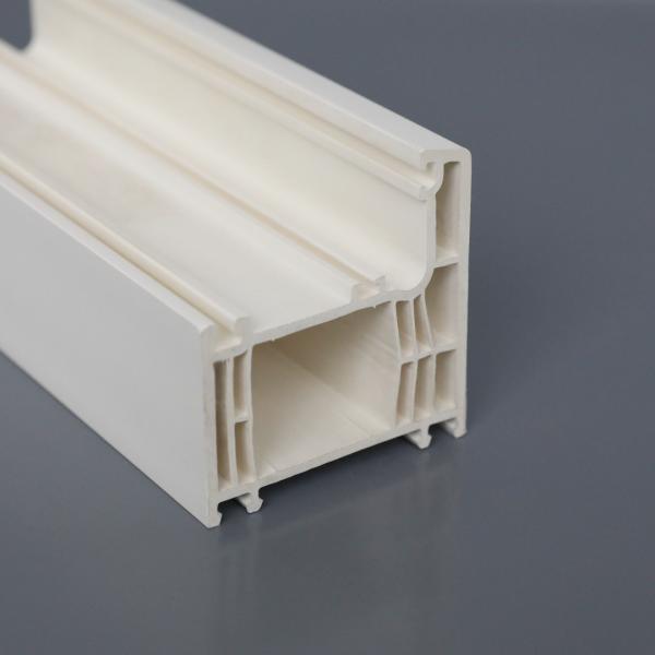 Quality Fireproof White UPVC Profiles Vinyl Composite Door Profiles Customized for sale