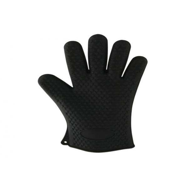 Quality Food Grade Black Silicone Oven Gloves food grade silicone Heat Resistant Work Gloves Hot Pressing for sale
