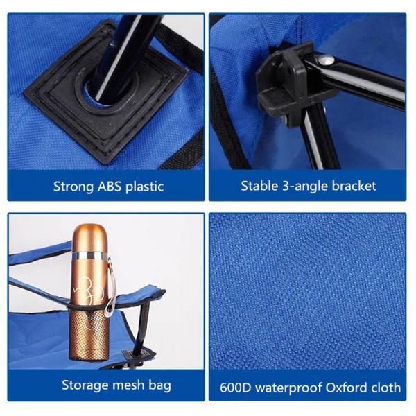 Quality 50x50x80cm Foldable Backpack Beach Chair Steel Pipe Oxford Cloth With Armrest for sale
