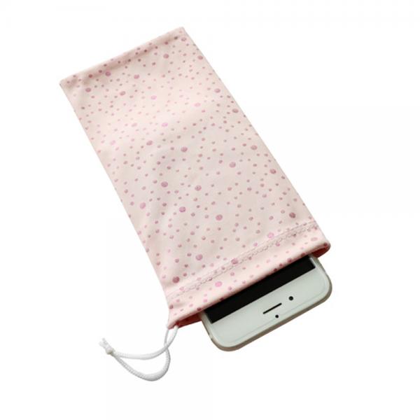 Quality 10x20cm Microfiber Phone Pouch Customized Dustproof Phone Wallet Case 160-230gsm for sale