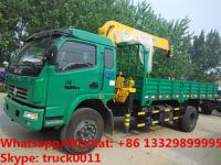 China best seller dongfeng LHD Euro 5 156hp diesel 4tons telescopic boom mounted on truck for sale, truck with crane factory