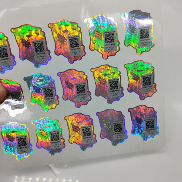 Quality FDA Anti Counterfeit Label 80 Microns 3D Holographic Stickers PE Film for sale