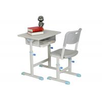 China Steel Frame H750*W600mm School Desk With Chair factory