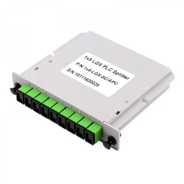 Quality Cassette Type PLC Fiber Optic Splitter 1x8 With SC UPC Connector for sale