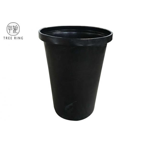 Quality Cylinderical 16Gallon Plastic Utility Buckets With Flat Bottom M70L OEM Black for sale