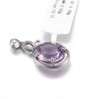 Quality 1.99g Pear Shaped Amethyst Pendant Unisex February Birthstone Charms for sale