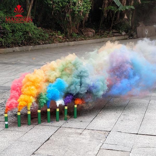 Quality 2 Minutes Rainbow Colorful Smoke Bomb Handheld OEM Package for sale