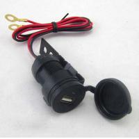 China 12V-24V Waterproof USB Charger cable 2.1A Black For Motorcycles factory