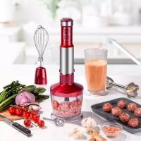 China Red Stick Hand Blender With Variable Speed Control Dishwasher Safe factory