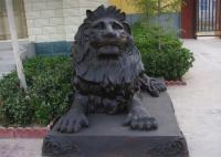 China Custom Cast Metal Antique Bronze Sitting Lion Statue for Outdoor factory
