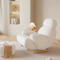 China Snuggle Sense Nordic Lazy Sofa Chair , Wool Leisure Velvet Armchair factory