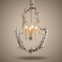 China White rustic wrought iron chandelier (WH-CI-48) factory