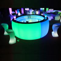 China Rechargeable PE plastic round led night club bar counter factory