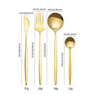 China Wholesale elegant stainless steel gold knife spoon fork cutlery sets factory