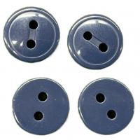 Quality Groove In The Middle Two Hole Flat Back Plastic Resin Buttons 16L Navy Blue for sale