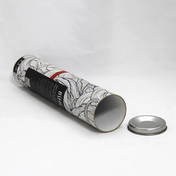 Quality Kraft Paper Composite Cans with Silver Tinplate Lid for Wine Bottles and Mailing for sale