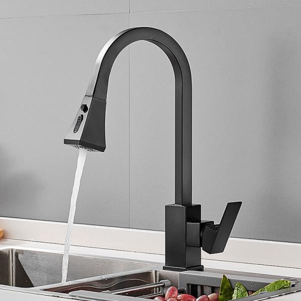 Quality SUS304 Single Handle Pull Down Kitchen Faucet 35mm Cartridge for sale