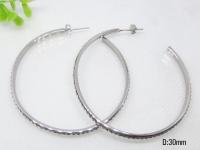 China Stainless Steel Hoop Earrings with Diamond Decoration 1340372 factory