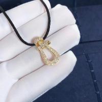 China Force 10 Pendant Hot Selling 18k Gold Necklace Fashion Fine Natural Stone Diamond Gold Pendant Necklace factory