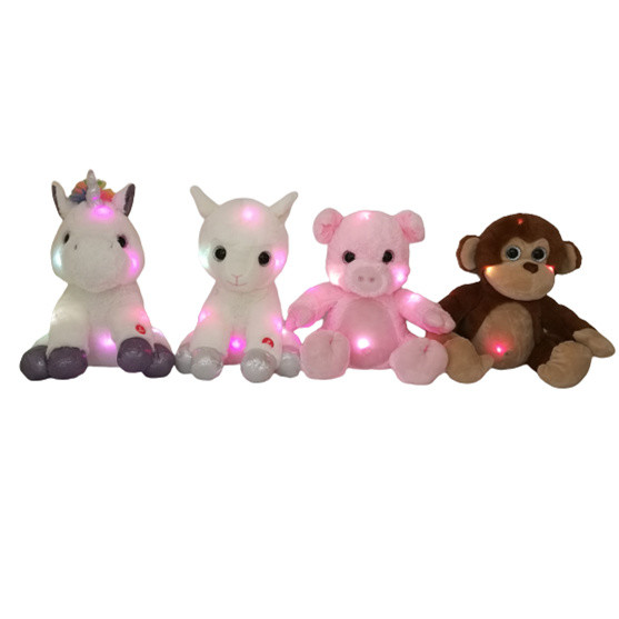 Quality 11.8 Inch Extra Large LED Plush Toy Rainbow Unicorn Teddy Hypoallergenic for sale