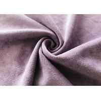 Quality 400GSM Stretchy 92% Polyester Double Suede Material For Clothing Taro Purple for sale