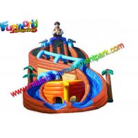Quality Shipwreck Pirate Outdoor Inflatable Water Slides , Inflatable Water Pool Slides for sale