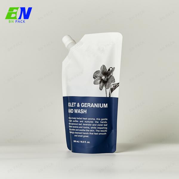 Quality Eco Friendly 100% Recyclable Double PE Spout Pouch Refill Liquid Packaging Bag for sale