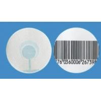 Quality White / Black 1.57 Inch EAS RF Label 4 X 4 Round 8.2MHz for Supermarket for sale