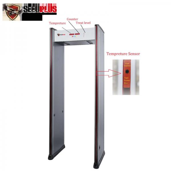 Quality Easy Installation Walk Through Metal Detector Infrared Body Temperature Detection System for sale