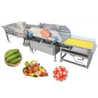 China Automatic Salad Fruit Air Bubble Cleaning Production Line Customized for sale