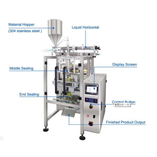 Quality BOPP Oil Sachet Packing Machine Shampoo Pouch Filling Machine 45mm for sale