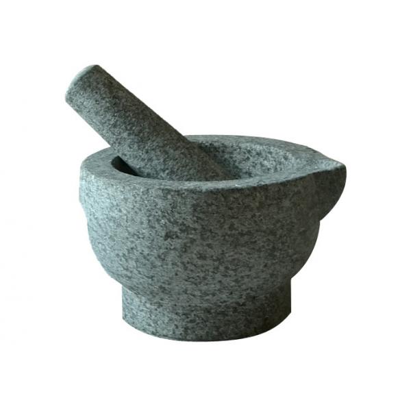 Quality Professional Stone Mortar And Pestle With Special Design Pouring Lip for sale