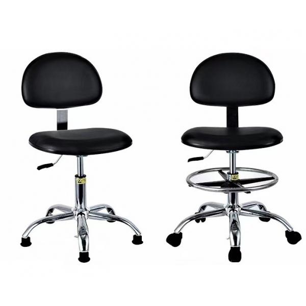 Quality Swivel Round Anti Static Lab Chair Pu Rotatable ESD Work Chair For School for sale
