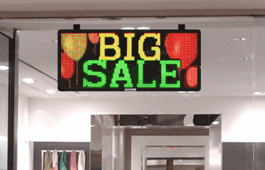 Quality DIP546 Window Outdoor Digital LED Signs 15*52 Inch Waterproof Full Color for sale