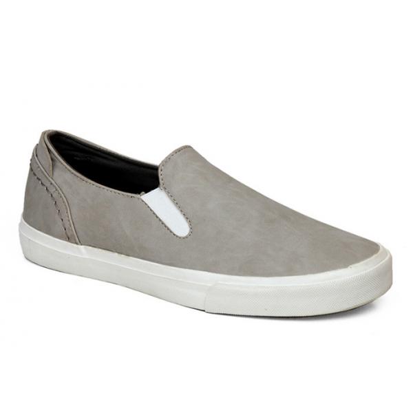 Quality Breathable Mens Slip On Leather Sneakers Massage Mens Grey Casual Shoes for sale
