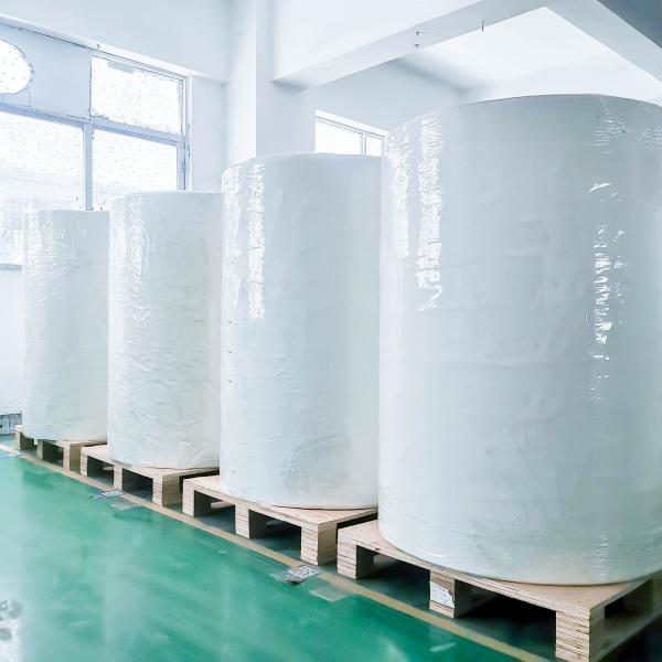 Quality Transparent PE Paper Roll , Acrylic Adhesive Glassine Paper Roll for sale