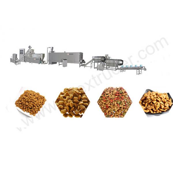 Quality Dry Kibble Pet Food Extruder Machinery Production Line for Dog / Cat / Fish for sale
