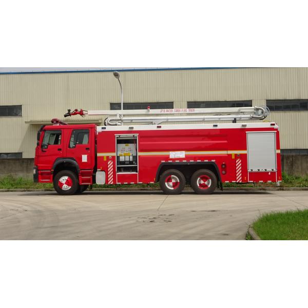 Quality HOWO Diesel Water Tower Fire Truck 6x4 Manual Transmission Type for sale