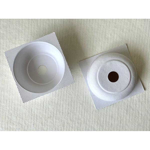 Quality Ripple Texture Paper Pulp Moulded Trays Fibre Wet Press Sustainable Recycled Pulp Paper for sale