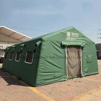 China OEM/ODM Large Convenient High Quality Outdoor Camping Green Inflatable Tent Relief Waterproof Oxford Tent factory